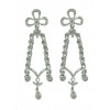 Pendientes de oro blanco (18K) con diamante
