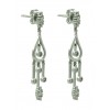 Pendientes de oro blanco (18K) con diamante