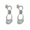 Pendientes de oro blanco (18K) con diamante