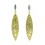 Pendientes de oro blanco y oro amarillo (18K) con diamante