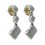 Pendientes de oro blanco (18K) con diamante
