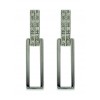 Pendientes de oro blanco (18K) con diamante