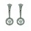 Pendientes de oro blanco (18K) con diamante