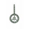 Colgante de oro blanco (18 K) con diamantes