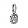 Colgante de oro blanco (18 K) con diamantes