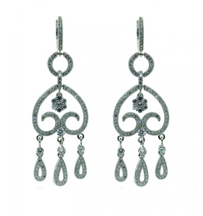 Pendientes de plata con zirconitas