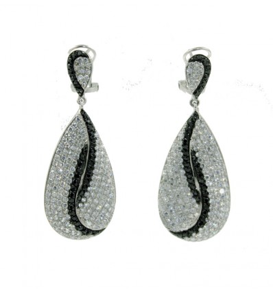 Pendientes de plata con zirconitas