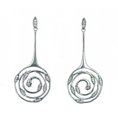 Pendientes de plata con zirconitas