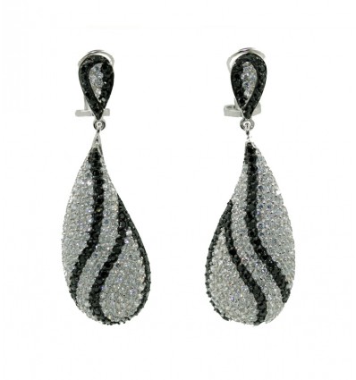 Pendientes de plata con zirconitas