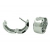 Pendientes de plata con zirconita blanca y zirconita negra