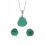 Pendientes de plata con piedra de color