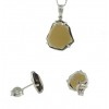 Pendientes de plata con piedra de color