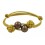 Pulsera de cuero con perlas naturales.