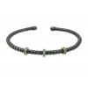 Pulsera de plata y oro con zirconitas