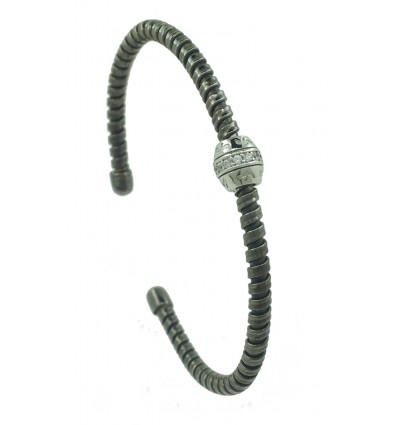 Pulsera de plata y oro con zirconitas
