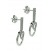 Pendientes de oro blanco (18K) con diamante