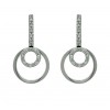 Pendientes de oro blanco (18K) con diamante