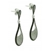 Pendientes de oro blanco (18K) con diamante