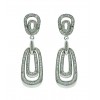 Pendientes de oro blanco (18K) con diamante