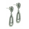Pendientes de oro blanco (18K) con diamante