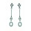 Pendientes de oro blanco (18K ) con diamante
