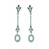 Pendientes de oro blanco (18K ) con diamante
