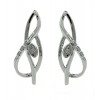 Pendientes de oro blanco (18K) con diamante