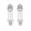Pendientes de oro blanco (18K) con diamante