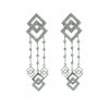 Pendientes de oro blanco (18K) con diamante