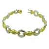 Pulsera de oro blanco y oro amarillo (18K)