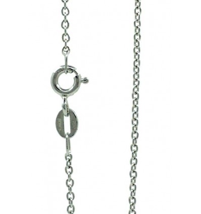 Cadena de oro blanco (18K) modelo rolo