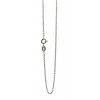 Cadena de oro blanco (18K) modelo rolo