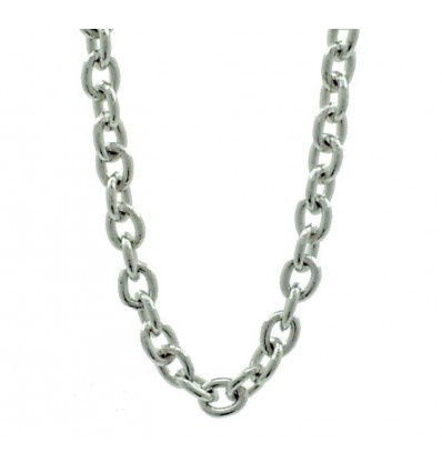Cadena de oro blanco (18K) modelo rolo