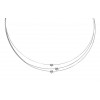 Triple sirga de oro blanco (18K) con diamante