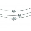 Triple sirga de oro blanco (18K) con diamante
