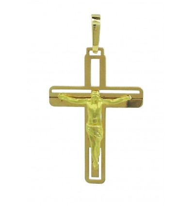 CRUZ CON CRISTO DE ORO AMARILLO DE 750 milésimas (18 K)