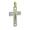 CRUZ CON CRISTO DE ORO AMARILLO Y ORO BLANCO DE 750 milésimas (18 K)