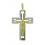 Cruz de oro amarillo y oro blanco (18K)