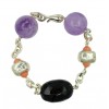 Pulsera de plata con piedras naturales