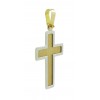 CRUZ DE ORO AMARILLO Y ORO BLANCO DE 750 milésimas (18 K)