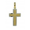 CRUZ DE ORO AMARILLO Y ORO BLANCO DE 750 milésimas (18 K)