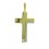 Cruz de oro amarillo y oro blanco (18K)