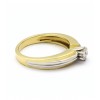 Solitario de oro blanco y oro amarillo (18K) con diamante