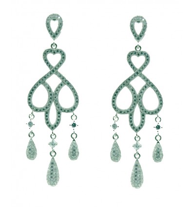 Pendientes de plata con zirconitas