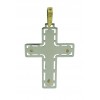 Cruz de oro amarillo y oro blanco (18K)