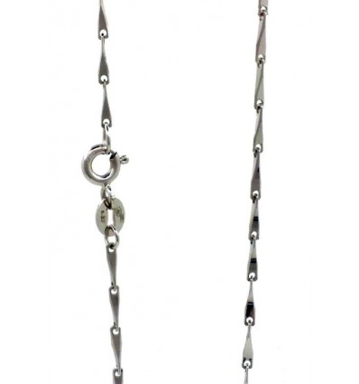 Cadena de oro blanco (18K) modelo tríodo