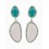 Pendientes de plata con piedra natural y circonitas