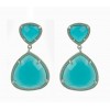 Pendientes de plata con piedra natural azul