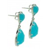 Pendientes de plata con piedra natural azul