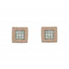 Pendientes de plata rosa con zirconitas